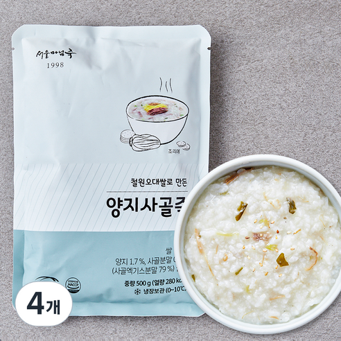 서울마님죽 양지사골죽, 500g, 4개