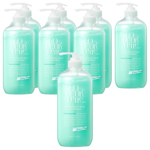 로더렛 컬러 핏 헤어 두피 퍼퓸 샴푸 베이비파우더향, 1000ml, 8개