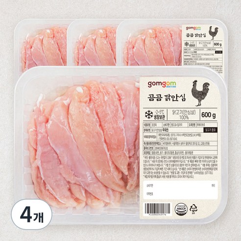 곰곰 닭안심 (냉장), 600g, 4개