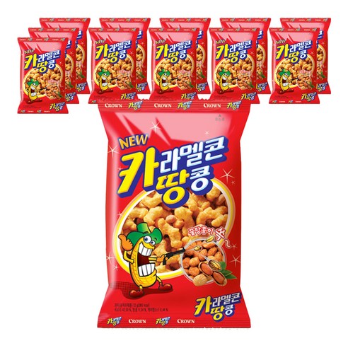 크라운 카라멜콘 땅콩, 72g, 12개