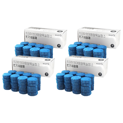 가쯔 프리미엄 대용량 욕실 청소 변기 세정제, 50g, 160개