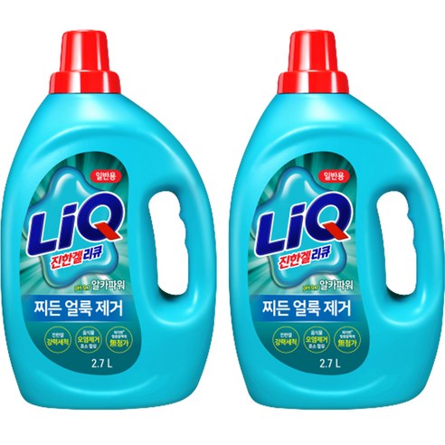 리큐 진한겔 알카파워 일반용 액상세제 본품, 2.7L, 2개
