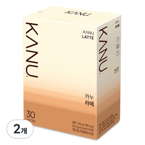 카누 라떼 스틱커피, 13.5g, 30개입, 2개