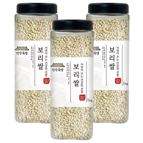 건강곡간 미국산 보리쌀, 1kg, 3개