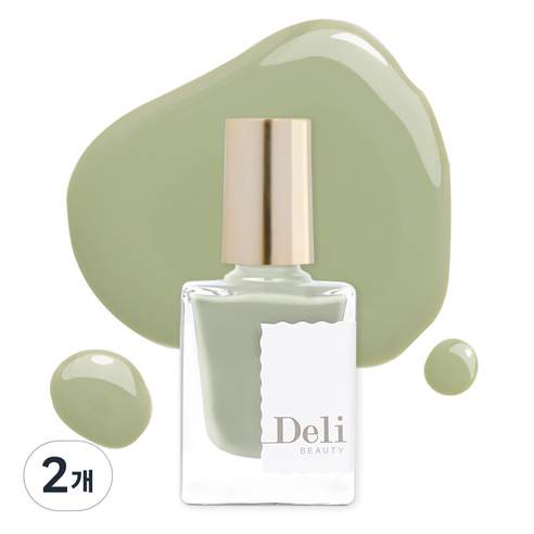 델리뷰티 딥시럽 루어인무드 네일컬러 10ml, MGR402 릴리 그린, 2개