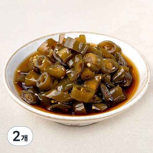 행복찬미 초록들 고추 간장절임, 300g, 2개
