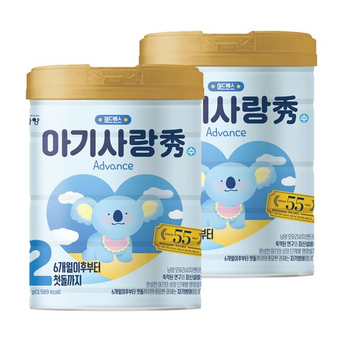 아기사랑수 어드밴스 분유 2단계, 750g, 2개
