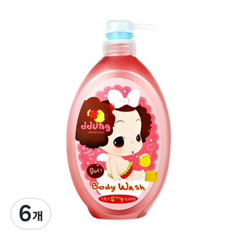 뚱 베이비 바디워시, 750ml, 6개