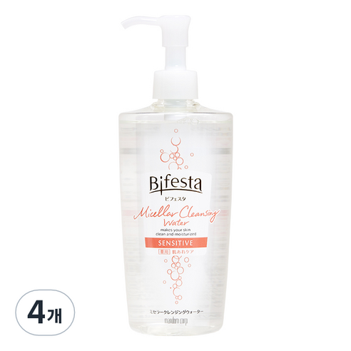 비페스타 미셀라 클렌징 워터 센시티브, 4개, 400ml