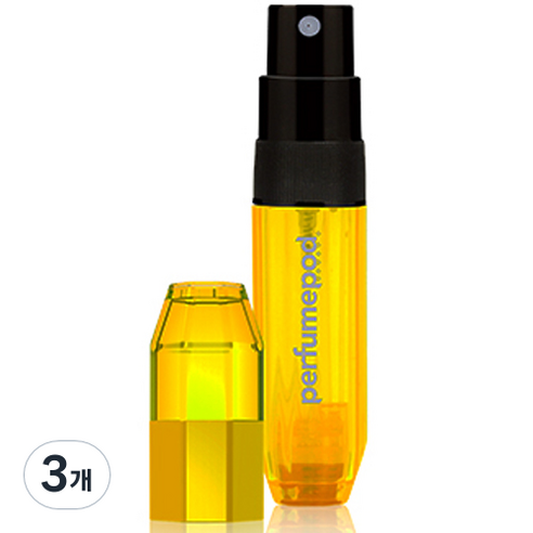 트라발로 퍼퓸팟 아이스 펌핑식 충전 휴대용 향수공병 5ml, 옐로우, 3개