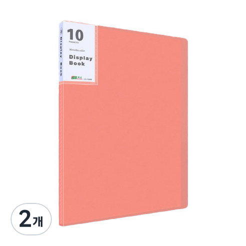 깔끔데스크 A4 클리어파일 10p, 레드, 2개