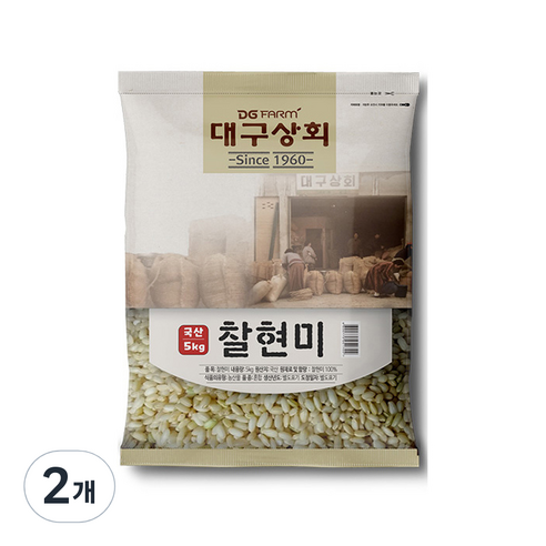 대구상회 찰현미, 2개, 5kg