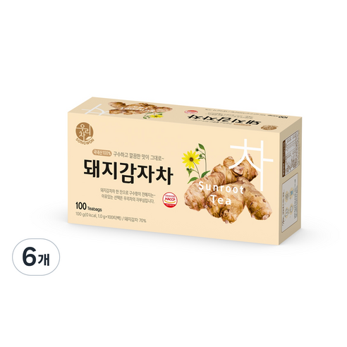 우리차 돼지감자차, 1g, 100개입, 6개