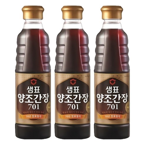 샘표 양조간장 701, 500ml, 3개
