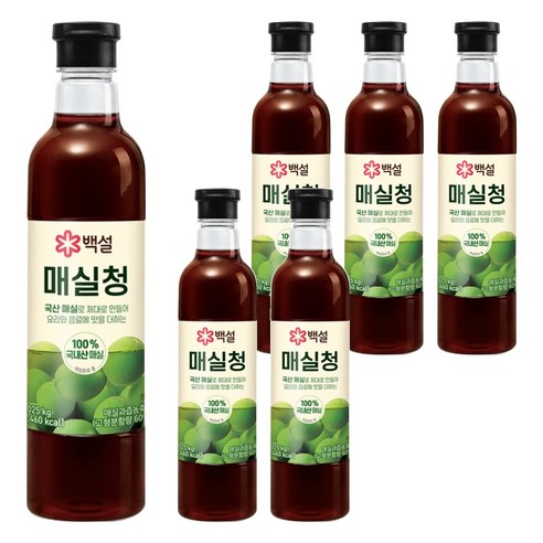 백설 매실청, 1.025kg, 6개