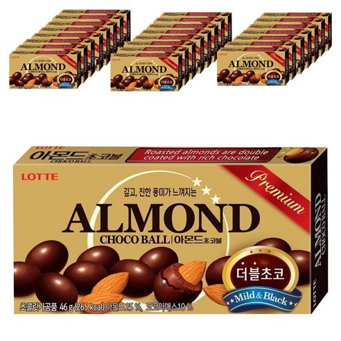 롯데웰푸드 아몬드 초코볼, 46g, 24개
