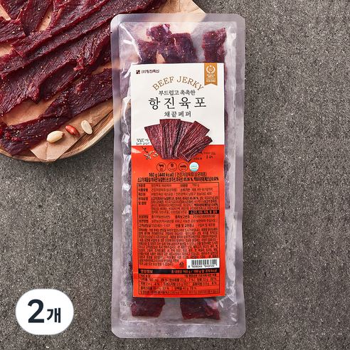 항진육포 채끝페퍼, 160g, 2개