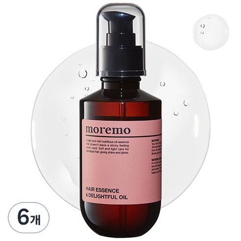 모레모 딜라이트풀 헤어 에센스 오일, 150ml, 6개
