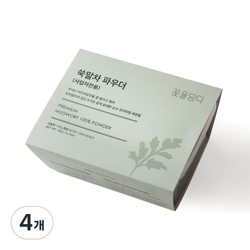꽃을담다 쑥말차 파우더, 180g, 1개입, 4개