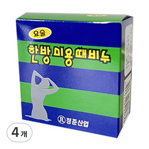 정준산업 한방 미용 때비누, 100g, 4개