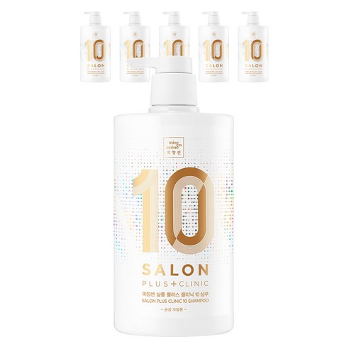 미쟝센 살롱 플러스 클리닉 10 샴푸 손상모발용, 990ml, 6개