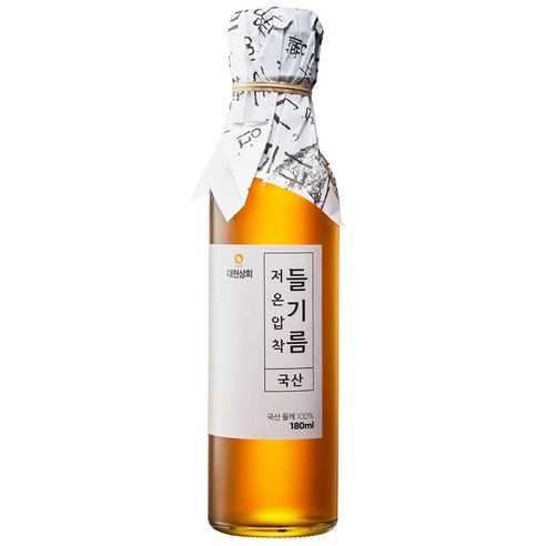 대현상회 저온압착 들기름, 1개, 180ml