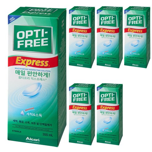 옵티프리 익스프레스 렌즈세정액, 355ml, 6개