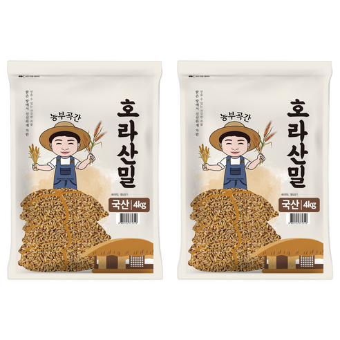 농부곡간 국내산 호라산밀, 4kg, 2개