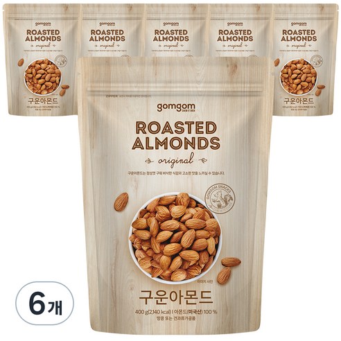 곰곰 구운 아몬드, 400g, 6개