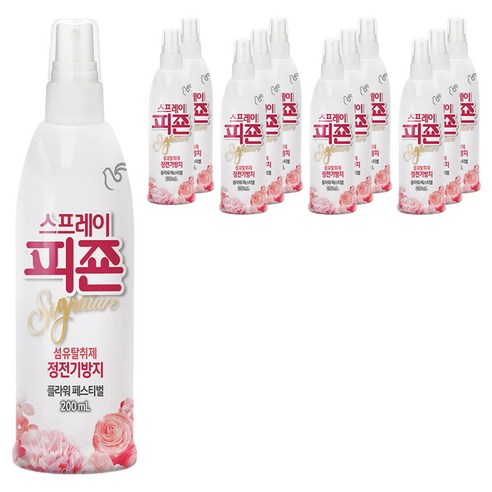 피죤 스프레이 섬유탈취제 플라워 페스티벌, 200ml, 12개