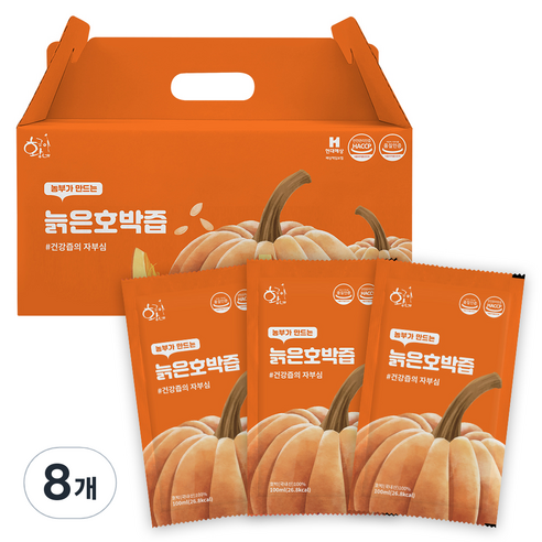 황금이네 물넣지않은 100% 늙은 호박즙 100ml 50포, 5L, 8개