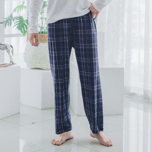 편안함과 스타일이 완벽하게 조화된 도씨 남성용 피치기모 9부 잠옷 바지
