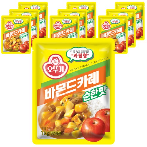 오뚜기 바몬드카레 순한맛, 1kg, 10개