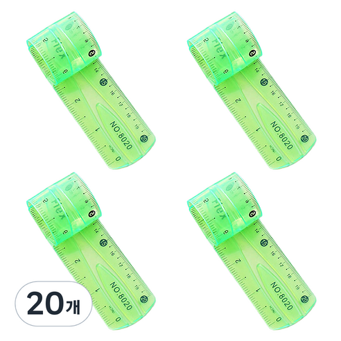 바코젤 플라스틱 다용도 말랑자 30cm, 그린, 20개