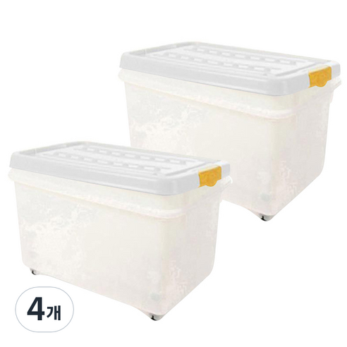내추럴 리빙박스, 혼합색상, 58L, 4개