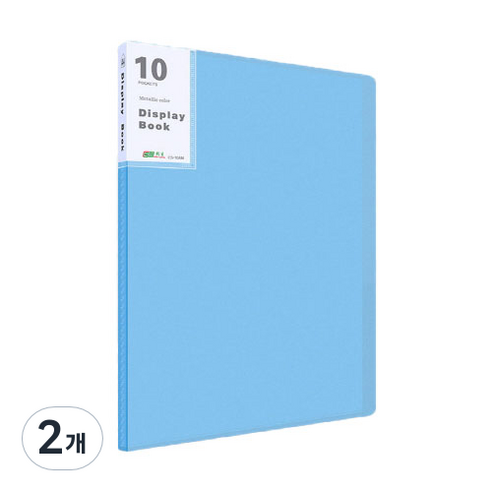 깔끔데스크 A4 클리어파일 10p, 블루, 2개
