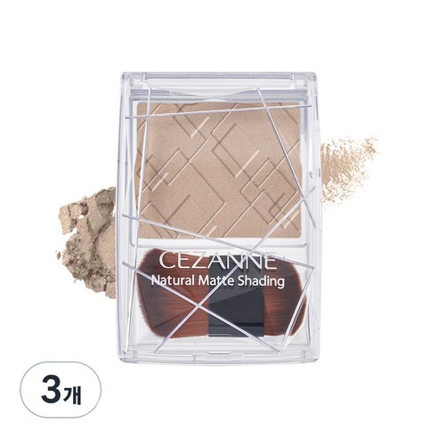 세잔느 내추럴 매트 쉐이딩 2.7g, 01 라이트 브라운, 3개