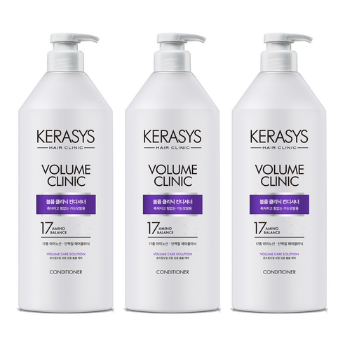 케라시스 볼륨 클리닉 단백질 컨디셔너 플로럴 파우더 향, 980ml, 3개