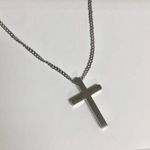 광명하다 써지컬 스틸 십자가 목걸이