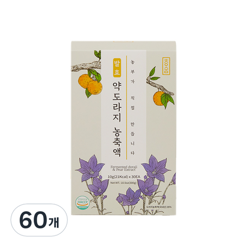 청숨 발효 약도라지 농축액 스틱형, 10g, 60개