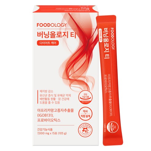 푸드올로지 마시는 유산균 다이어트 버닝올로지 티, 105g, 1개