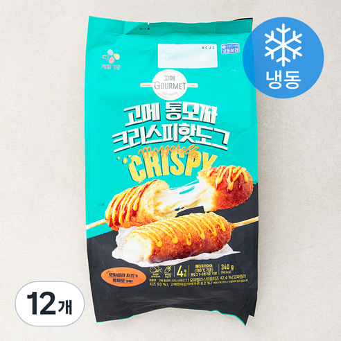 고메 통모짜 크리스피 핫도그 (냉동), 12개, 85g