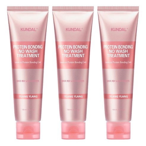 쿤달 프로틴 데미지 케어 노워시 트리트먼트 일랑일랑향, 130ml, 3개