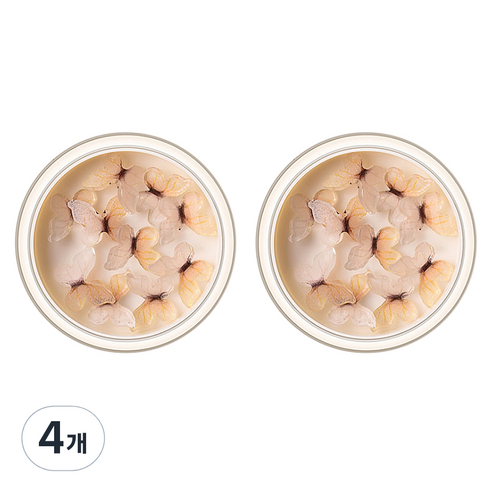마켓A 나비 쥬얼리 네일아트 파츠, 4개, 07오렌지화이트