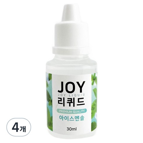 조이리퀴드 슬라임 향료 30ml, 4개, 아이스멘솔