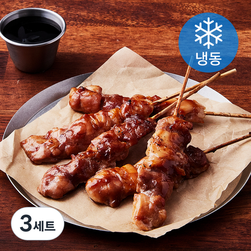 푸드장 순살닭꼬치 닭살 200g + 데리야끼 소스 30g 세트 (냉동), 230g, 3세트