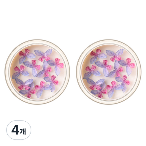마켓A 나비 쥬얼리 네일아트 파츠, 4개, 04퍼플핑크