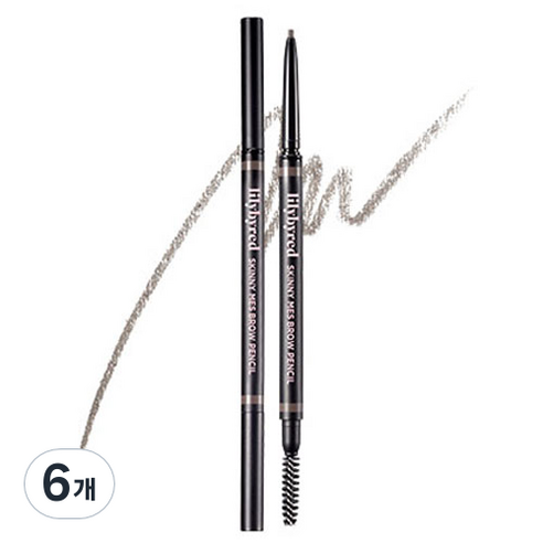 릴리바이레드 스키니메스 브로우 펜슬 0.07g, 04 그레이 브라운, 6개