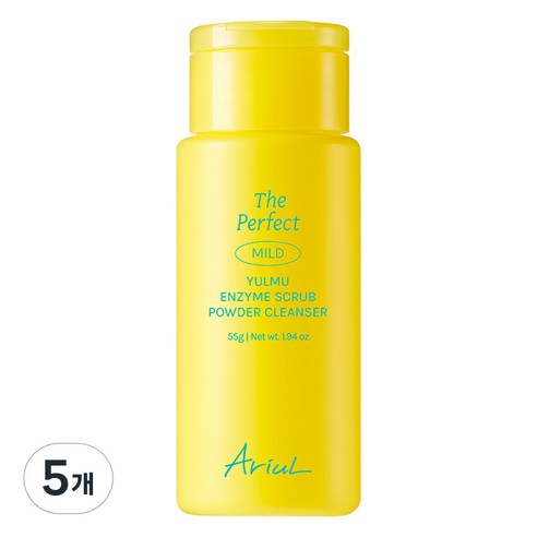 아리얼 더 퍼펙트 율무 효소 스크럽 파우더 클렌저, 55g, 5개