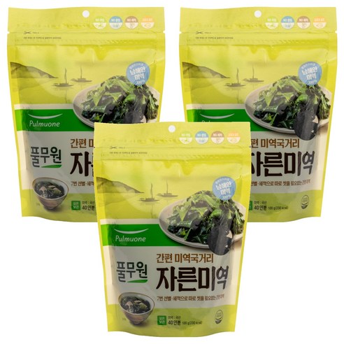 풀무원 간편 미역국거리 자른미역, 100g, 3개